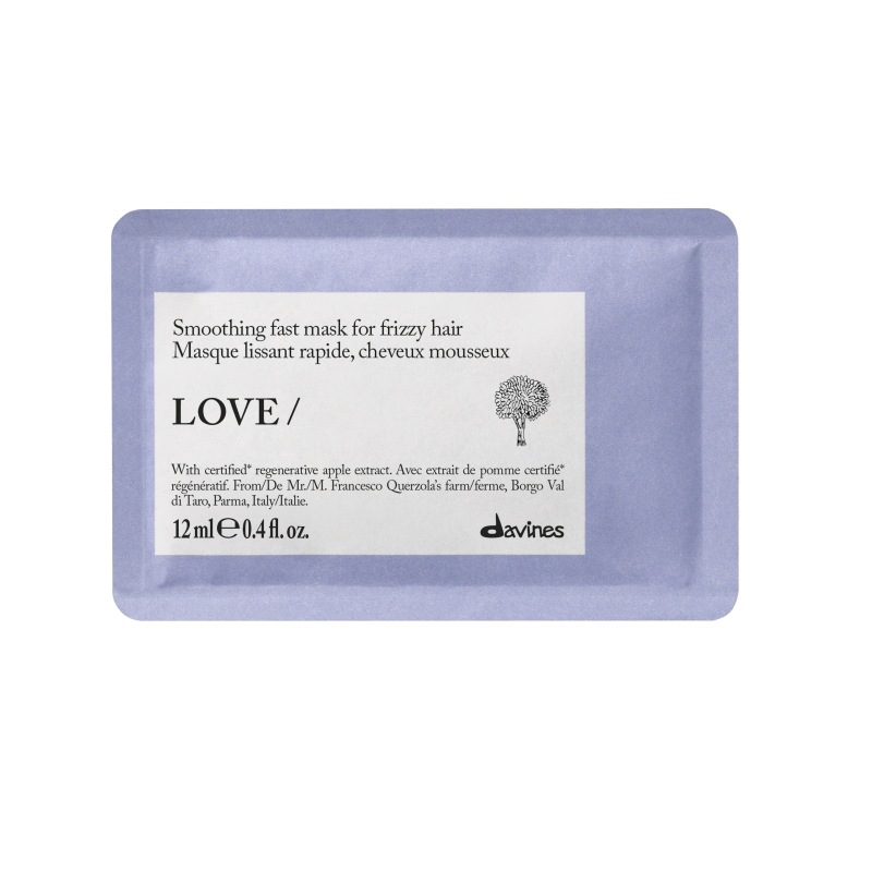 LOVE smoothing Маска DavinesМаска швидкої дії для гладкості неслухняного волосся Essential Haircare, пробник 12 мл