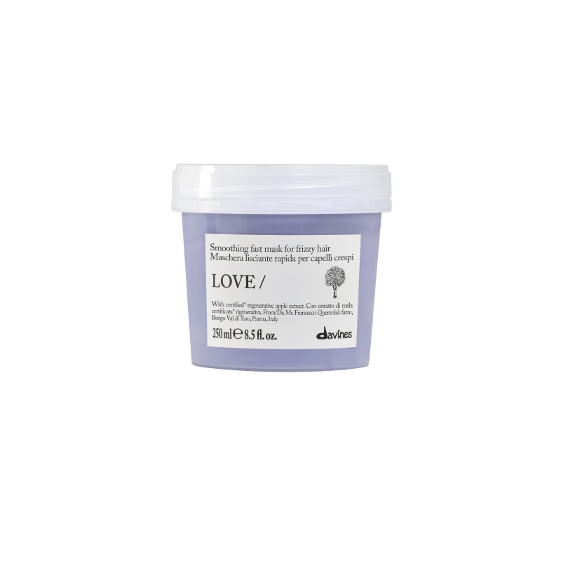 LOVE Smoothing Маска Davines Маска швидкої дії для миттєвого розгладження та надання м’якості неслухняному і хвилястому волоссю, 250 мл