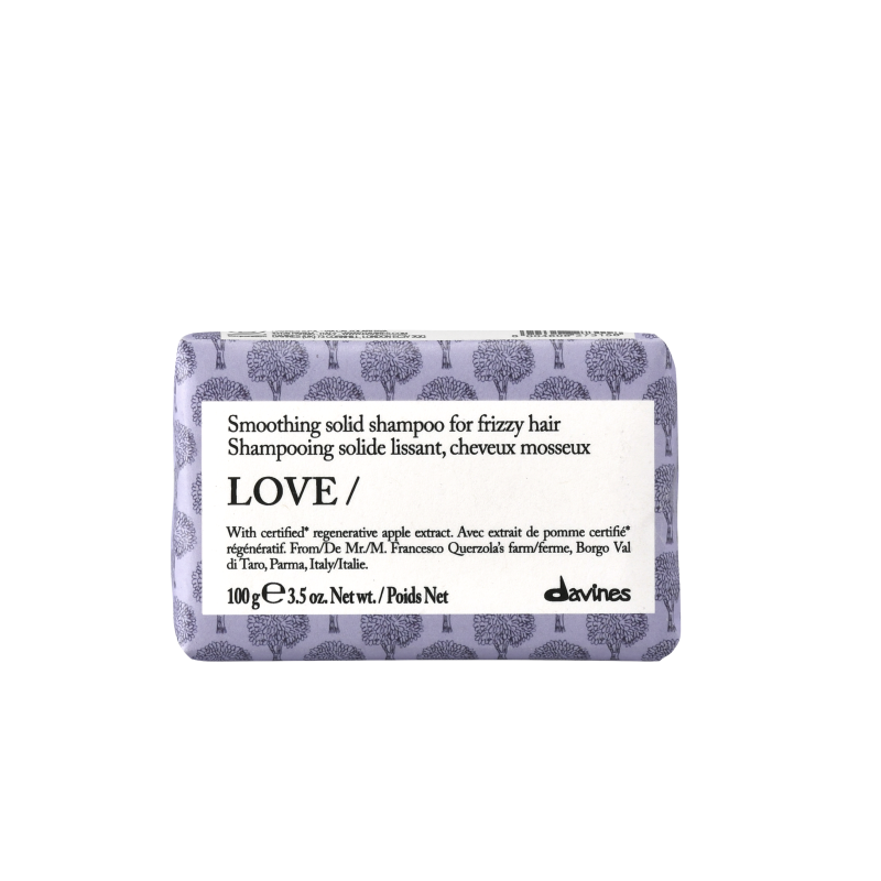 LOVE Smoothing Твердий шампунь Davines Твердий шампунь для гладкості неслухняного волосся, 100 г
