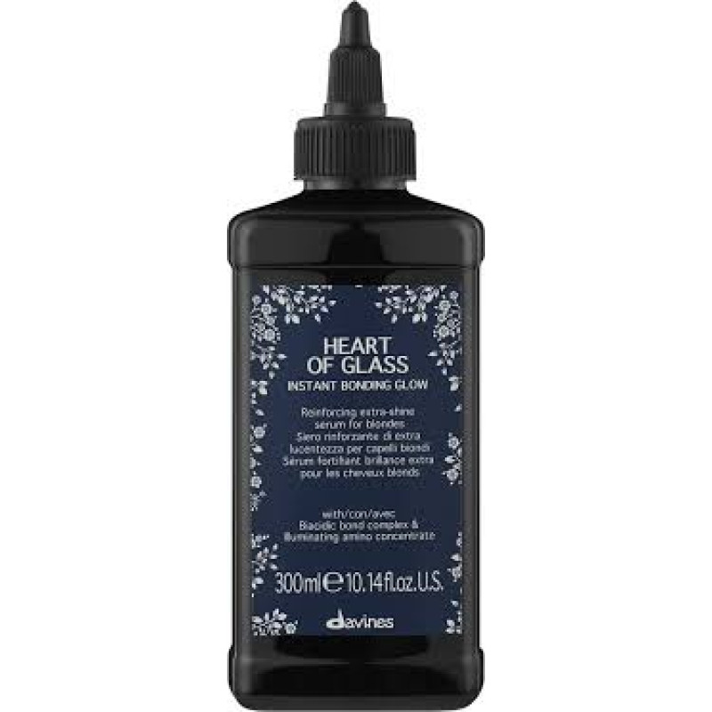 Heart of Glass INSTANT bonding glowЗміцнювальна сироватка для екстраблиску блонду Davines, 300 мл