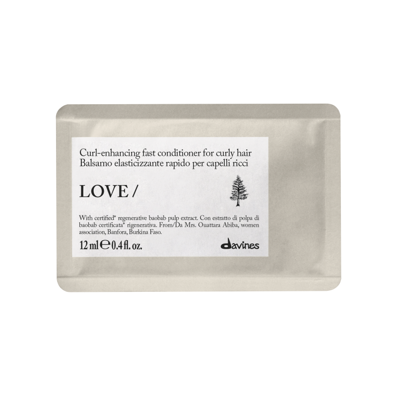 LOVE curl Кондиціонер DavinesЖивильний кондиціонер швидкої дії для кучерявого волосся Essential Haircare, пробник, 12 мл