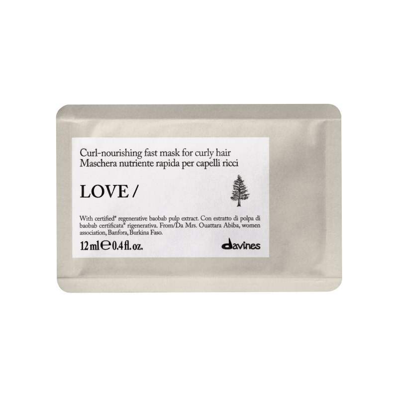 LOVE curl Маска DavinesЖивильна маска швидкої дії для кучерявого волосся Essential Haircare, пробник 12 мл