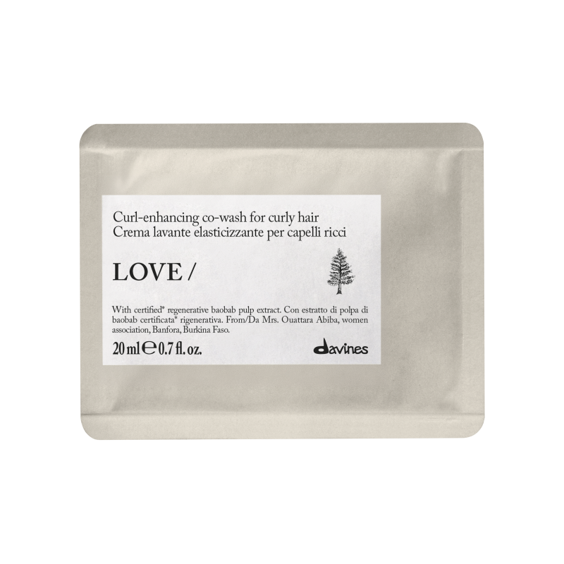 LOVE curl Co-wash DavinesЗасіб для інтенсивного догляду для кучерявого волосся Essential Haircare, пробник 20 мл
