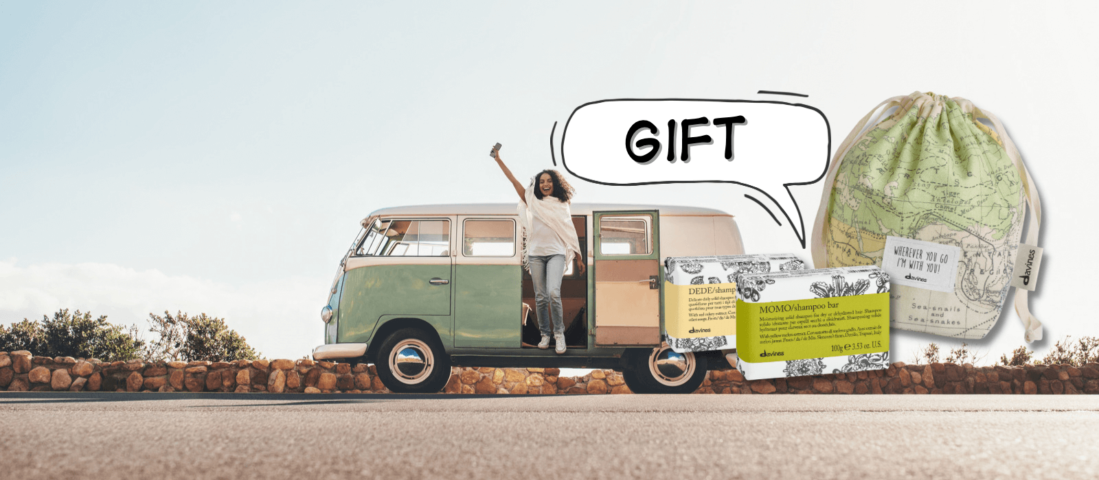 Сумочка мандрівника Davines у подарунок